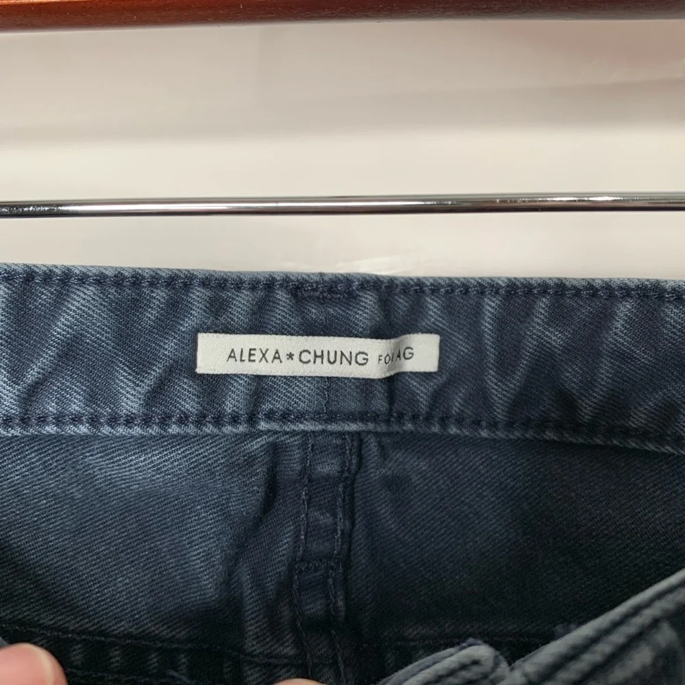 Alexa Chung for AG Womens Dark Wash Black Blue Denim Shorts Size 26